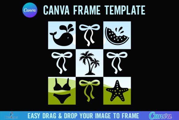 Beach Summer Canva Frame Checkered Bow: A Creative Guide