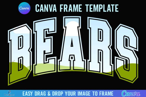 Bears Canva Frame Varsity Sport Mascot: Bold Branding Power