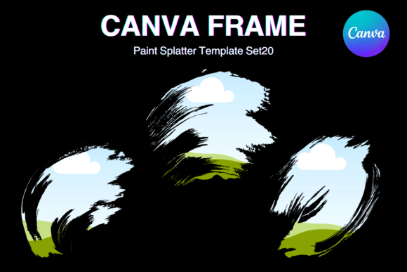 Brush Stroke Canva Frame_20: A Digital Frame for Artistic Projects