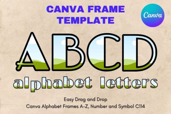 Canva Letters Frame Alphabet Template114: Your Key to Custom Sublimation