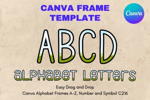 Canva Letters Frame Alphabet Template216: Sublimation Letters Made Easy