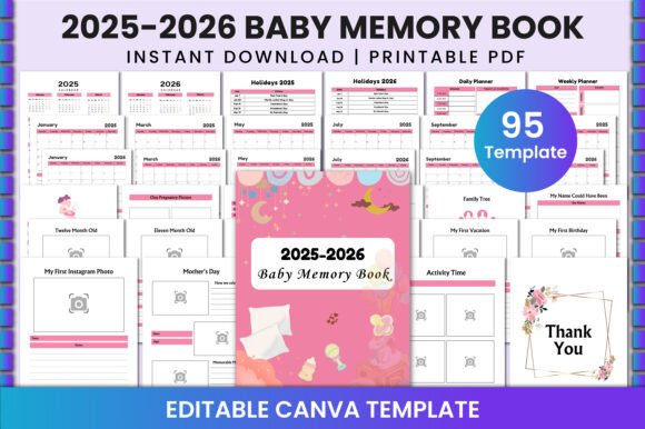 Crafting a Timeless 2025-2026 Baby Memory Book for Canva