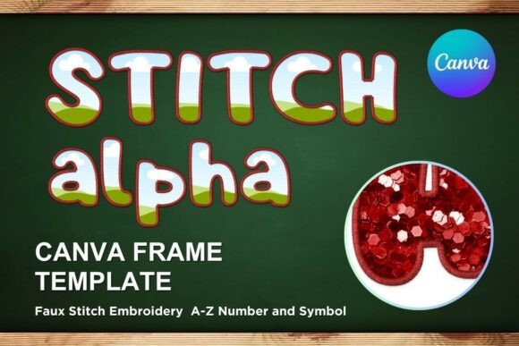 Faux Embroidery Canva Frame Letters_27: Your Guide to Textured Typography