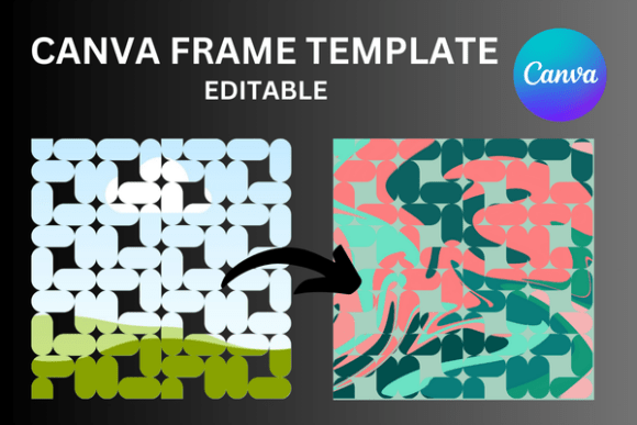 Geometric Seamless Pattern Canva Frame: Your Digital Design Shortcut
