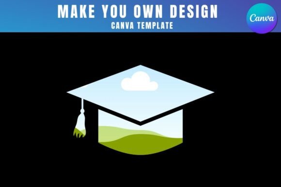 Grad Cap Canva Frame Template: Instant Academic Celebration