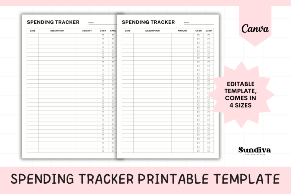 Master Your Money with Spending Tracker Editable Template 1