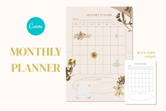 Monthly Planner | Canva Planner Template: Your Creative Command Center