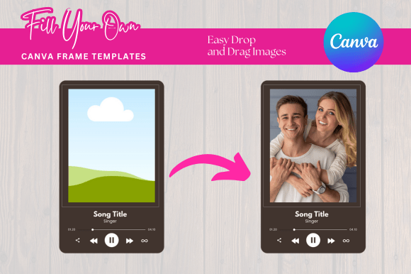 Music Player Canva Frame Mockup: A Dynamic Design Asset