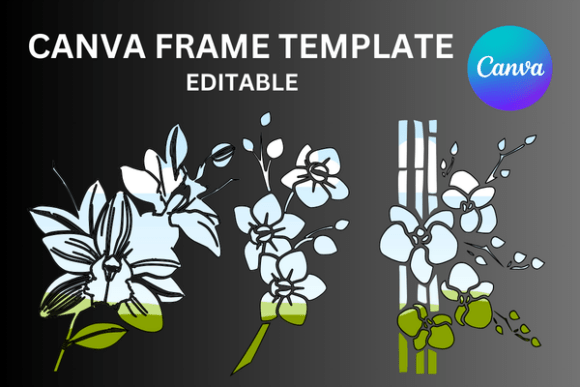 Orchid Flower Canva Frame Template: Elevate Your Digital Designs