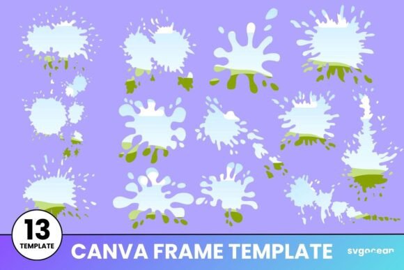 Paint Splatter Canva Frames: A Bundle for Dynamic Design