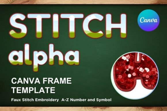 Stitch-Inspired Style: Using Faux Embroidery Canva Frame Letters_14