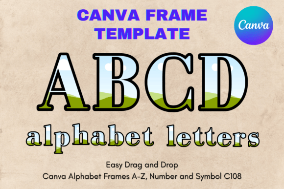 Unlock Creative Freedom with Canva Letters Frame Alphabet Template108