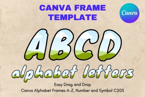 Unlock Custom Lettering with Canva Letters Frame Alphabet Template205